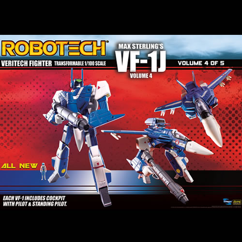 Robotech Figures - 1/100 Scale Transformable Veritech Fighter Coll - Max Sterling VF-1J Vol.4