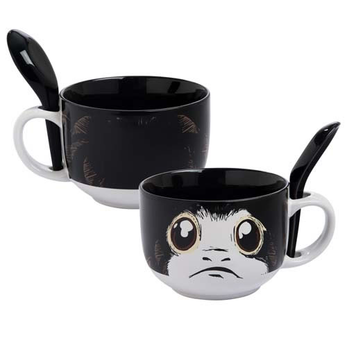 Drinkware - Star Wars - 20 oz. The Last Jedi Porg Ceramic Soup Mug with Spoon