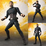 S.H.Figuarts Figures - Avengers 3 Infinity War Movie - Captain America And Effect Explosion