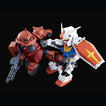 SD Cross Silhouette Model Kits - Gundam Build Divers Re:Rise - RX-78-2 Gundam & MS-06S Zaku II