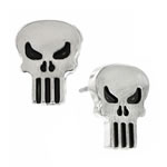 Marvel Earrings - The Punisher Silver Tone Stud Earrings