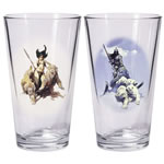 Drinkware - Frank Frazetta - Silver Warrior & The Huntress Pint Glass 2-Pack