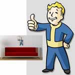 Fallout 4 Metal Sign - Die-Cut Vault Boy