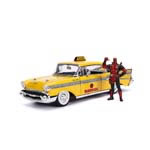 1:24 Scale Diecast - Hollywood Rides - Marvel - 1957 Chevy Bel Air TAXI w/ Deadpool Figure