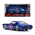 1:32 Scale Diecast - Hollywood Rides - Marvel - 1972 Pontiac Firebird (Captain America Deco)