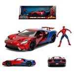 1:24 Scale Diecast - Hollywood Rides - Marvel - 2017 Ford GT w/ Spider-Man Figure