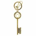 Keychains - Disney - Pewter Master Key w/ Gem Beads - Gold