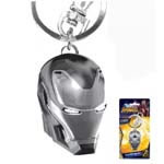 Keychains - Marvel - Pewter 3D Iron Man Helmet - Colored