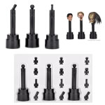 Display And Stands - Action Figure Head Display Stands (Black)